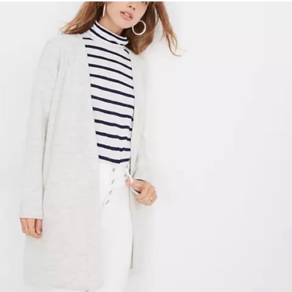 Madewell Lombard Cream Wool Sweater Coat